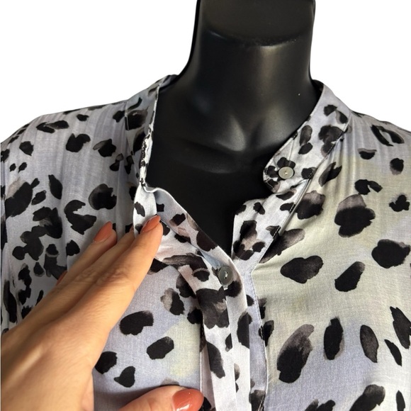 Cloth & Stone leopard print button down long sleeve maxi dress sz S - Picture 7 of 15